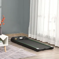 HOMCOM Tapis Roulant Elettrico Senza Manubrio, Display LED e Telecomando - Nero(m-2)