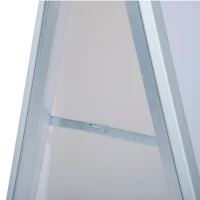 HOMCOM Espositore Pubbliciario Bifacciale a Cavalletto Pieghevole in PVC Bianco(m-8)