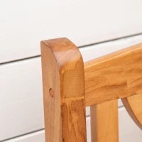 Ławka ogrodowa Outsunny Ławka 2-osobowa z drewna Ławka parkowa do 250 kg Ławka Patio Ławka z oparciami Meble ogrodowe Naturalne drewno topolowe 123 x 61 x 89,5 cm(m-7)