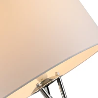 HOMCOM Elegante Lampada da Terra a Treppiede con Paralume in Tessuto Bianco e Gambe Intrecciate, Lampadine E27 Φ48 x 162cm(m-7)