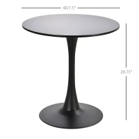 HOMCOM Tavolo da Pranzo Rotondo e Moderno, Tavolino Multiuso con Design Minimalista per Cucina, Sala da pranzo, Bar, Ф70cm, Nero(m-3)