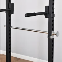 HOMCOM Palestra Multifunzione Stazione Fitness per Allenamento a Casa e Professionale, in Acciaio, 155x118x220cm, Nero(m-11)