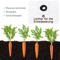 Outsunny verhoogd bed mobiele plantenwagen met opbergruimte plantenbed 2 wielen metaal wit(m-6)