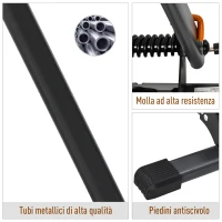 HOMCOM Rastrelliera Pieghevole, Ruote Larghezza Max. 5.5cm, In Metallo Nylon, Nera(m-8)