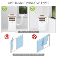 HOMCOM Condizionatore Portatile Deumidificatore con Telecomando, Timer 24h e 2 Velocità, 1010W Classe Energetica A, 9000BTU, 35.5x34x70cm Bianco(m-8)