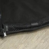 PawHut Recinto per Cani Pieghevole in Acciaio e Tessuto, Box per Animali Piccoli con Sacca di Trasporto, 148x134x67cm, Nero(m-9)