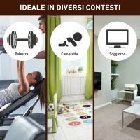 HOMCOM Tappeto Puzzle Gioco per Bambini Cameretta 32 Pezzi in EVA Morbido Ecologico Atossico Colorato 63×63cm(m-5)