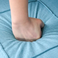 HOMCOM Divano Letto 2 Posti con Letto Singolo, Arredamento Moderno per Soggiorno e Ufficio, 87x69x69cm, Blu(m-10)