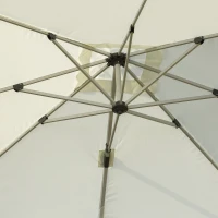 Outsunny Ombrellone a Sbalzo 3 x 3m con Rotazione 360°, in Alluminio e Poliestere anti UV, per Giardino/Esterni, 2.96×2.96×2.65m, Bianco(m-8)
