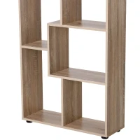 HOMCOM Libreria in Legno Design Moderno con 8 Ripiani, 70x24x178cm, Color Legno Naturale(m-5)