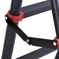 HOMCOM Scala in alluminio con scaletta doppia vassoio pieghevole salvaspazio(m-9)