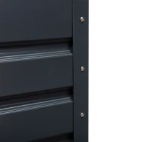 Outsunny Panca Baule Contenitore da Esterno con Chiave, Cassapanca Moderna in Acciaio(m-10)