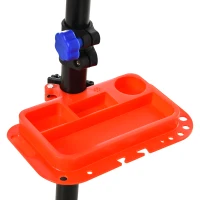 HOMCOM Cavalletto per Manutenzione Bicicletta con Telaio 4-8cm, Altezza Regolabile Morsetto 360° e Vassoio Portautensili(m-8)