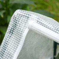 Outsunny kas met raam PE kas tomatenkas koude kas wit(m-7)