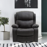 HOMCOM Poltrona Relax Massaggiante con 8 Punti, Poltrona Reclinabile Riscaldante in Pelle PU 97 x 92 x 104cm Nero(m-2)