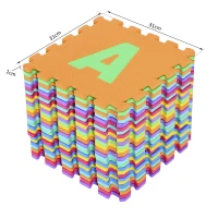 HomCom Tappeto Puzzle 26 Pezzi da Gioco Set  31x31cm, colorato(m-3)