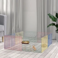 PawHut Box per Animali Modulabile 8 Pezzi, Recinto per Tartarughe Piccole, Criceti, 69x69x23cm Multicolore(m-2)