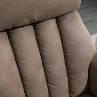 HOMCOM Poltrona Relax Elettrica, Poltrona Alzapersona con Telecomando, Poltrona Reclinabile 150° in Tessuto Marrone, 75x93x110cm(m-8)