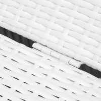 Outsunny Set 2 Sdraio da Giardino Cuscino Imbottito Regolabile su 6 Livelli in Rattan 196 x 65 x 22 cm, Bianco(m-9)