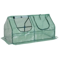 Outsunny kas met raam PE kas tomatenkas koude kas groen(m-4)