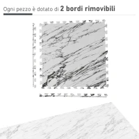 HOMCOM Tappeto Puzzle Morbido in EVA Antiscivolo con Effetto Marmo, 9 Pezzi e 18 Bordi, per Fitness e Cameretta, Area coperta 3.24m²(m-4)