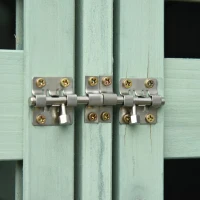 Outsunny Box Copri Bidoni Spazzatura da Esterno 240L, Porte e Coperchio Apribili in Legno di Abete 131x85x125cm Verde Chiaro(m-10)