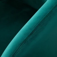 HOMCOM Poltrona da Cocktail in Velluto, Arredamento Moderno per Soggiorno, Camera e Ufficio, 75x74x76cm, Verde(m-9)