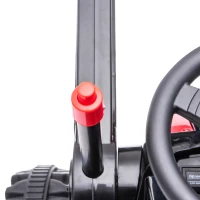 HOMCOM Tracteur électrique Enfant - tractopelle Enfants 6V - V. Max. 2,5 Km/h - Effets Lumineux sonores - Pelle Manuelle - métal PP Noir Rouge(m-9)