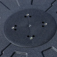 Outsunny Base Ombrellone Riempibile con Acqua e Sabbia 4 Rotelle Max. 125 Kg da Giardino HDPE 84x84x19cm Nero(m-5)