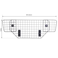 PawHut Barriera Divisore per Cani Universale per Poggiatesta Macchina Facile da Installare Regolabile 89-122cm(m-3)