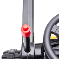 HOMCOM Tracteur électrique Enfant - tractopelle Enfants 6V - V. Max. 2,5 Km/h - Effets Lumineux sonores - Pelle Manuelle - métal PP Noir Jaune(m-9)