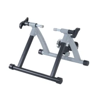 HOMCOM Home Trainer vélo Support d'entrainement Pliable pour vélo de Route VTT Acier Gris métal(m-7)