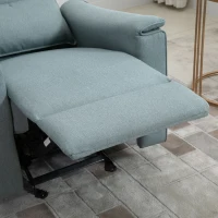HOMCOM Poltrona Reclinabile Manuale con Extra Imbottitura, Inclinazione 150° con Poggiapiedi, 83x90x104cm Grigio-verde(m-10)