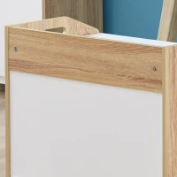 HOMCOM Cassapanca in Legno Moderna, Panca Contenitore Bianca per Casa e Camera da Letto, con Schienale 62.4x40x51.5cm(m-7)