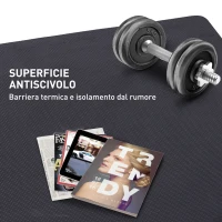 HOMCOM Tappeto Puzzle Gioco per Bambini Cameretta 32 Pezzi in EVA Morbido Ecologico Atossico Nero 63×63cm(m-5)