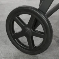 Outsunny Transat bain de soleil pliable style colonial inclinaison réglable multipositions accoudoirs roues résine tressée 4 fils noir(m-7)