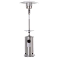 Outsunny Stufetta da Esterno Fungo a Gas in Acciaio Inox Patio Heater Riscaldamento(m-1)