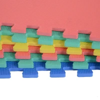 Homcom Tappeto Puzzle Antiscivolo Colorato in Schiuma EVA Set da 24 Pezzi da 61x61cm, Tappeto Fitness e Gioco(m-7)