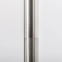 HOMCOM Lampada da Terra Moderna con 3 Paralumi Regolabili in Vetro, Piantana da Terra Design in Metallo, 38-52x25x165cm, Argento(m-9)