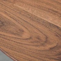 HOMCOM Tavolo da Cucina o da Soggiorno in Stile Industriale, Moderno e Multiuso in Legno e Metallo Nero, Rotondo Φ70cm(m-8)