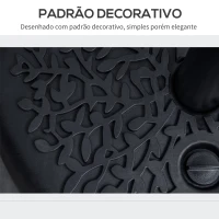 Outsunny Base de Parede para Chapéu de Sol Suporte Semicircular para Chapéu de Sol Preenchido com Areia 21kg ou Água 18kg para Jardim Pátio Terraço Exterior 50x31x18cm Preto(m-7)