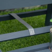 Outsunny Étagère à Fleurs Supports de Pots Porte Plante Bois 3 niveuax avec Rebord - Tableau Noir Personnalisable intégré pour Intérieur Balcon Jardin Terrasse - Bois Sapin Gris(m-9)