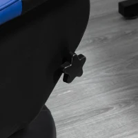 HOMCOM Fauteuil Gaming inclinable pivotant avec Repose-Pied - Coussins lombaires, tétière Inclus - revêtement synthétique Bleu Noir(m-8)