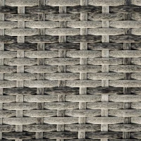 Outsunny ligstoel met kussen rotan effect grijs 207 x 70 x 70 cm(m-8)