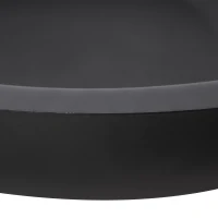 Outsunny misa paleniskowa z pogrzebaczem kosz paleniskowy okrągły palenisko do ogrodu na kemping do grilla stal kolor czarny 79 x 69 x 25,5 cm(m-6)