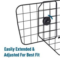 PawHut Heavy Duty Pet Dog Guard Wire Mesh Car Barrier Adjustable  Auto SUVs Vehicle Fence Safety Grill Black(m-5)