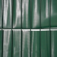 HOMCOM Porta de Vedação de Jardim Aço com Tecido Opaco Maçaneta de Fechadura 3 3 Chaves Porta de Vedação para Exterior Pátio Terraço 97x150cm Verde(m-10)