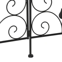 Outsunny Suporte de Metal para Plantas Suporte Dobrável para Flores com 3 Prateleiras Decoração de Interior Exterior para Jardim Terraço Balcão 74x23x62cm Preto(m-7)