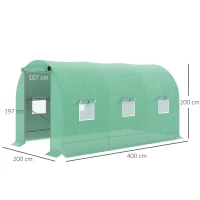 Outsunny Abri de Jardin Métallique 258x206x178 cm(m-3)