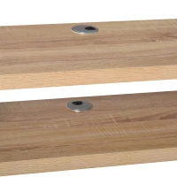 HOMCOM Mueble de TV Mesa Flotante para Televisión hasta 60 Pulgadas en la Pared con 2 Estantes Madera 152,4x29,8x21 cm Roble Claro(m-6)